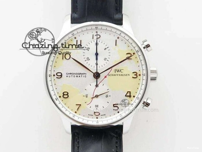 MIROTIME 0512 Modern Portuguese IW371404 ZF V3 1:1 Best Edition SS Black Dial On Black Leather Strap A 7267